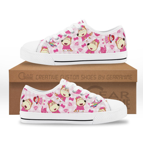 Lucy Kids Low Top Sneakers Wolfoo Anime Shoes Cute Pattern