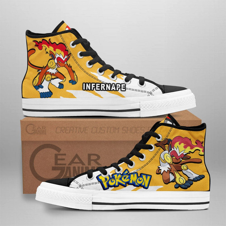 Pokemon Infernape High Top Shoes Custom Anime Sneakers - 1 - GearAnime