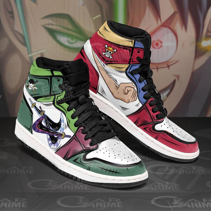 Zoro & Luffy Sneakers Gomu Gomu and Santoryu One Piece Anime Shoes - 2 - GearAnime