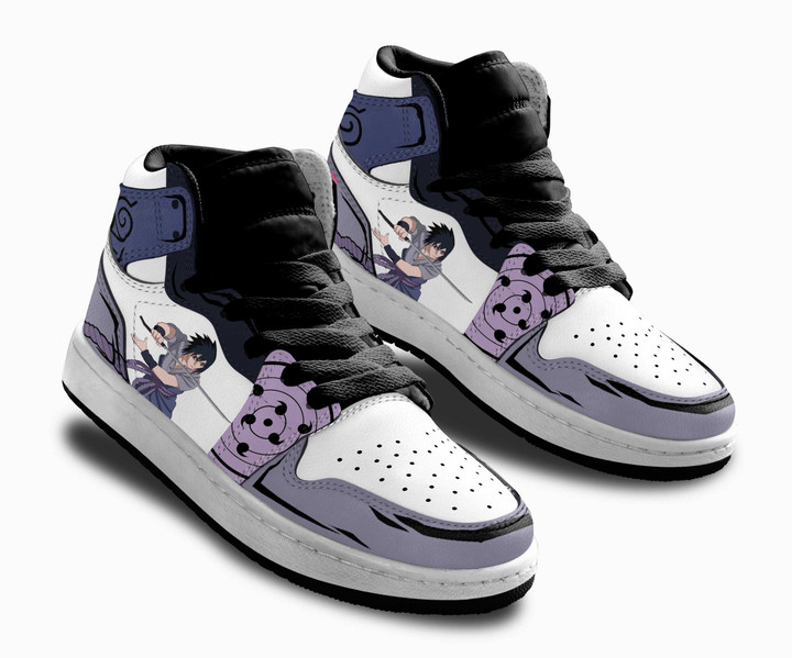 Sasuke Uchiha Kids Sneakers Custom Anime NRT Kids Shoes - 2 - GearAnime