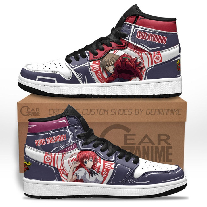 High School DxD Issei Hyoudou and Rias Gremory Sneakers Custom Anime Shoes - 1 - GearAnime