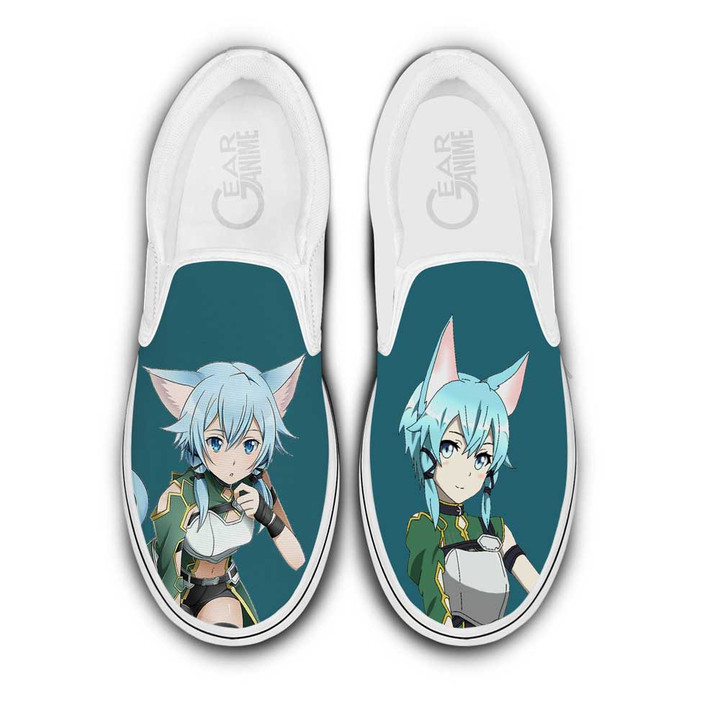 Sinon Slip On Sneakers Custom Anime Sword Art Online Shoes - 1 - GearAnime