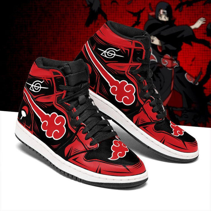 AKT Sneakers Custom Itachi Symbol Anime Shoes - 1 - GearAnime