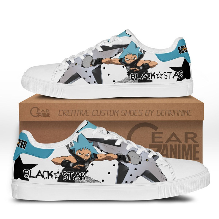 Black _ Star Skate Sneakers Custom Soul Eater Anime Shoes - 1 - GearAnime