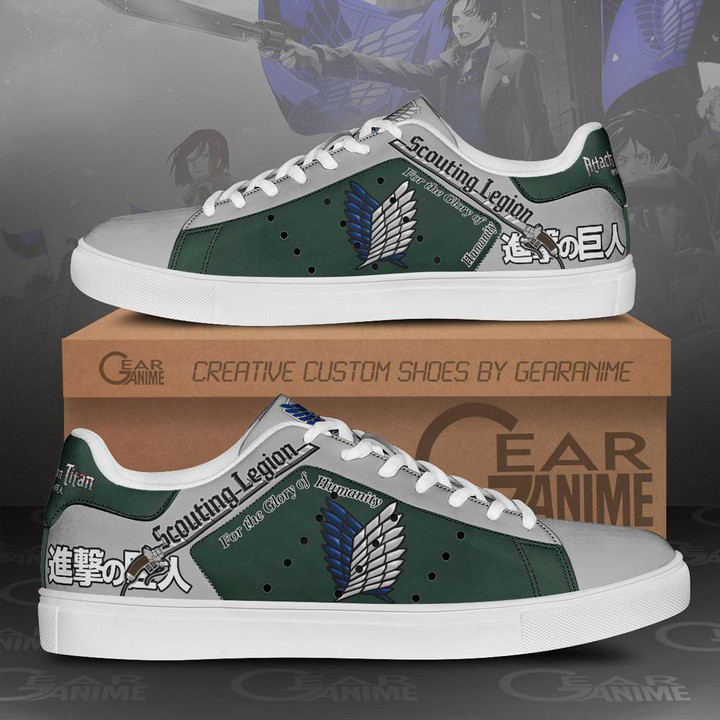 Scouting legion Skate Sneakers Attack On Titan Anime Shoes PN10 - 1 - GearAnime