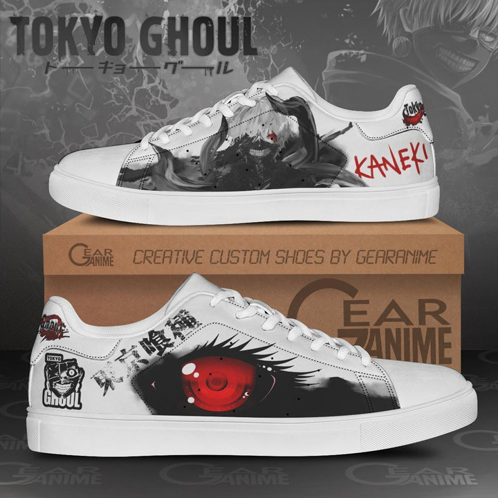 Ken Kaneki Skate Shoes Tokyo Ghoul Custom Anime Shoes PN11 - 1 - GearAnime