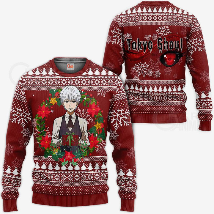 Ken Kaneki Ugly Christmas Sweater Tokyo Ghoul Anime Gift Idea VA11 - 1 - GearAnime
