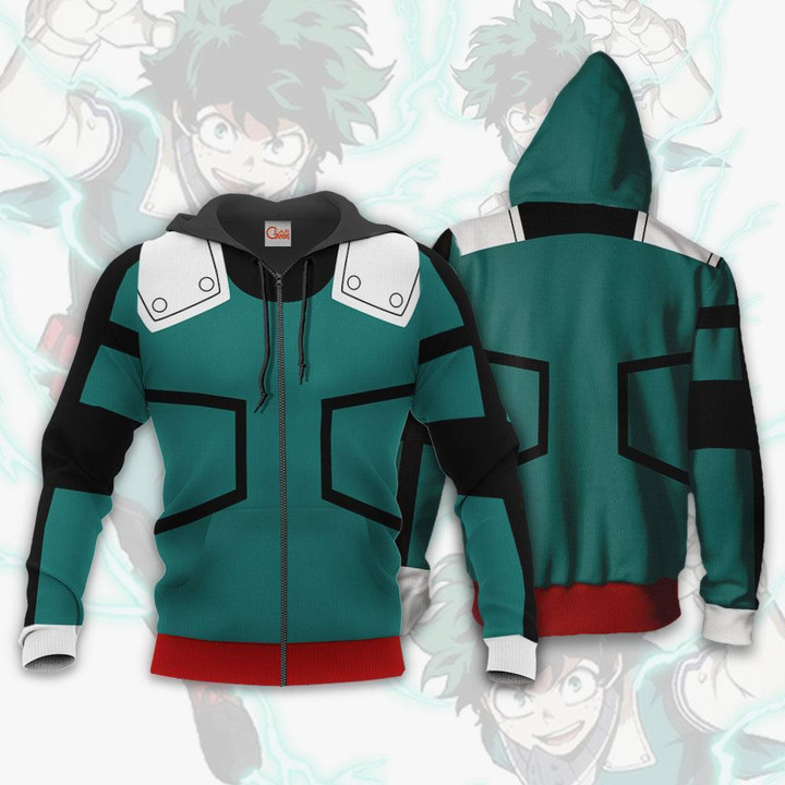 Deku Izuku Midoriya Shirt Costume My Hero Academia Anime Hoodie Sweater - 1 - GearAnime