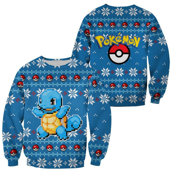 Pokemon Ugly Christmas Sweater Custom Squirtle Xmas Gift - 1 - GearAnime