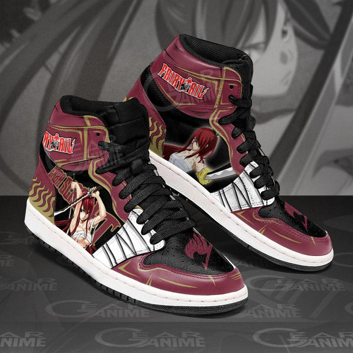 Erza Scarlet Sneakers Custom Anime Fairy Tail Shoes - 2 - GearAnime
