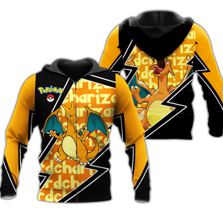 Charizard Zip Hoodie Costume Pokemon Shirt Fan Gift Idea VA06 - 1 - GearAnime