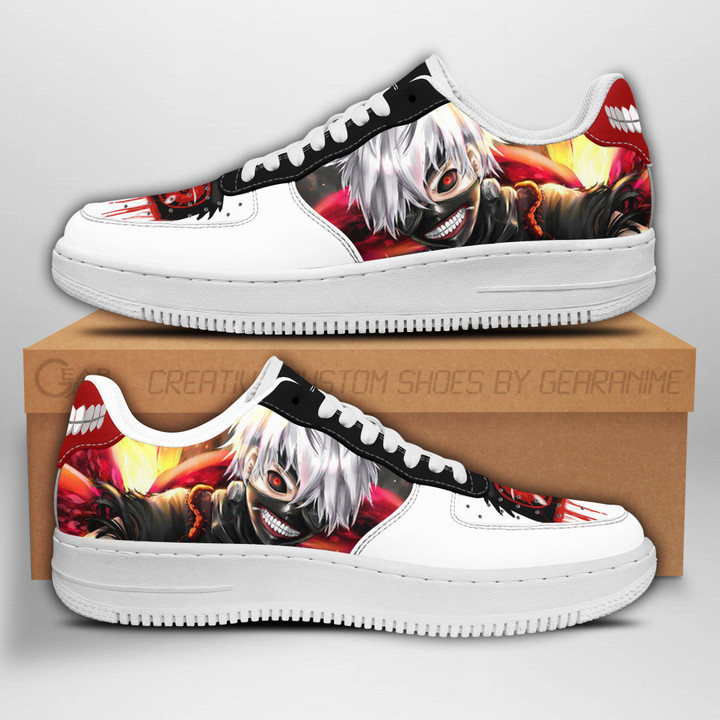 Ken Kaneki Air Sneakers Custom Anime Tokyo Ghoul Shoes - 1 - GearAnime