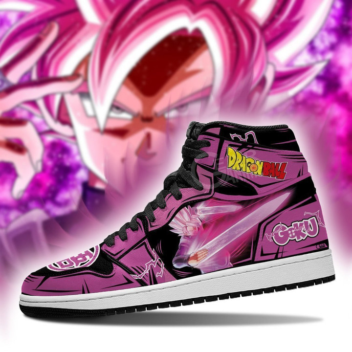 Goku Black Rose Sneakers Custom Dragon Ball Anime Shoes - 3 - GearAnime