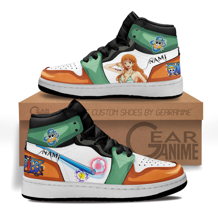 Nami Kids Sneakers Custom One Piece Anime Kids ShoesGear Anime