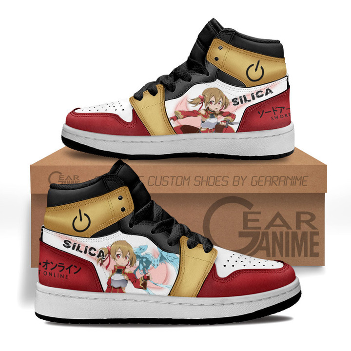 Silica Kids Sneakers Custom Sword Art Online Anime Kids Shoes for OtakuGear Anime