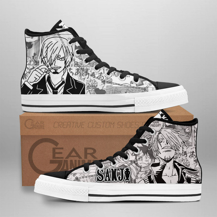 Sanji High Top Shoes One Piece Anime Manga Sneakers