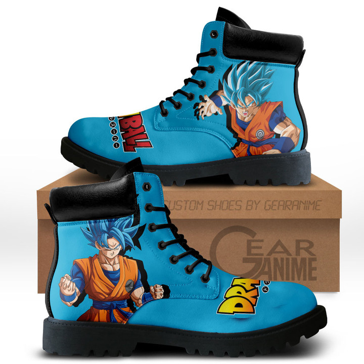 Dragon Ball Goku Blue Boots Anime Custom Shoes MV2811Gear Anime