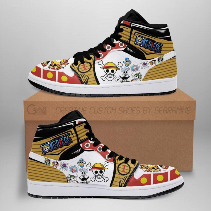 Straw Hat Pirates Jolly Roger Sneakers Custom Anime One Piece Shoes - 1 - GearAnime