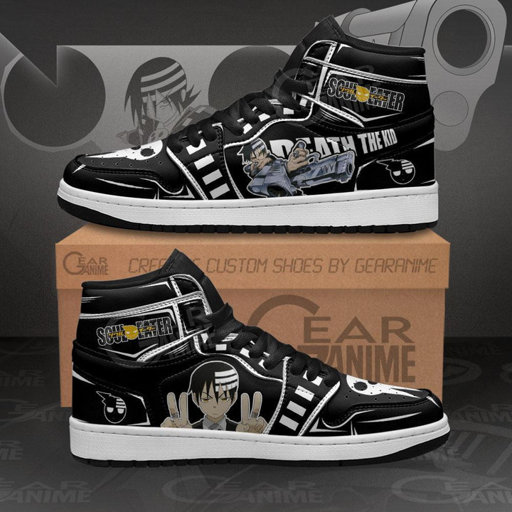 Death The Kid Sneakers Soul Eater Custom Anime Shoes MN11 - 1 - GearAnime