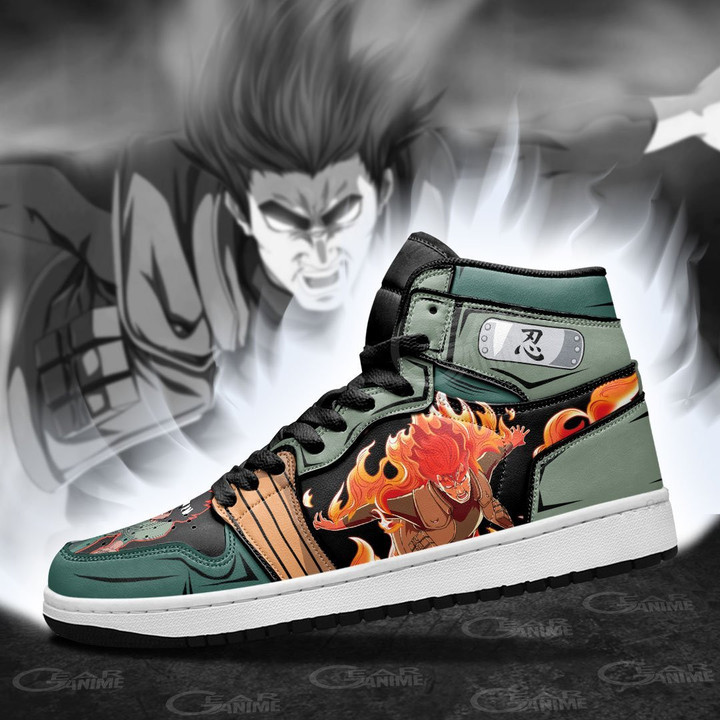 Might Guy Sneakers Power Custom Anime Shoes - 4 - GearAnime