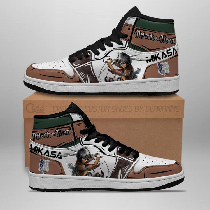 Mikasa Ackerman Sneakers Attack On Titan Anime Sneakers - 1 - GearAnime