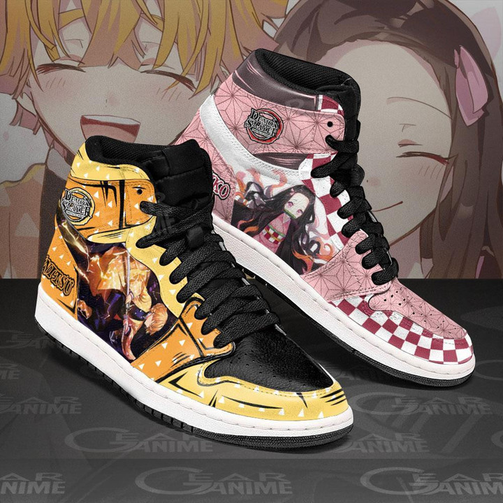 Zenitsu & Nezuko Sneakers Demon Slayer Custom Anime Shoes - 2 - GearAnime