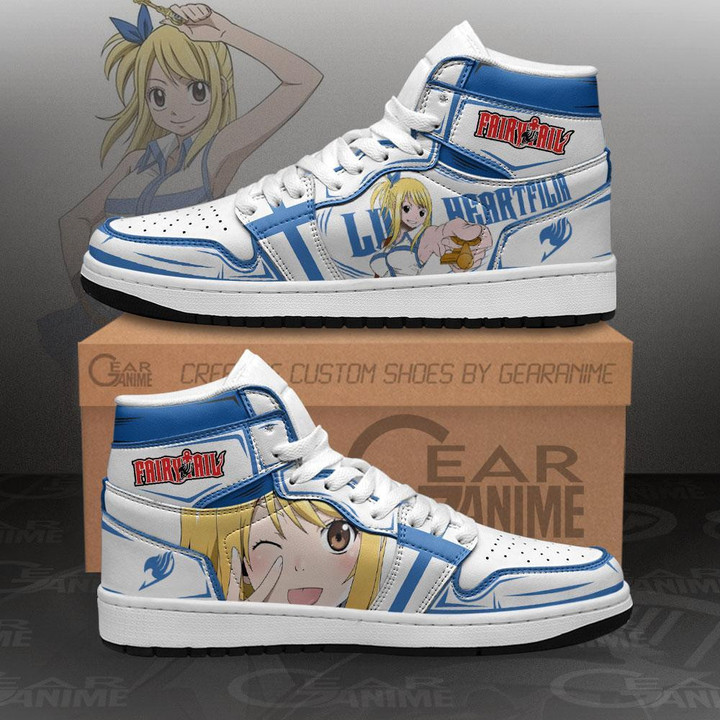 Lucy Heartfilia Sneakers Custom Anime Fairy Tail Shoes - 1 - GearAnime
