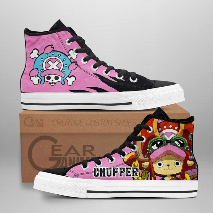 Tony Tony Chopper High Top Shoes One Piece Red Custom Anime Sneakers Gear Anime