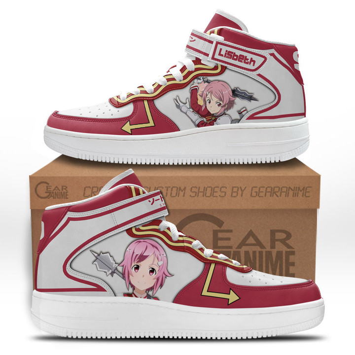 Lisbeth Sneakers Air Mid Custom Anime Shoes For OtakuGear Anime
