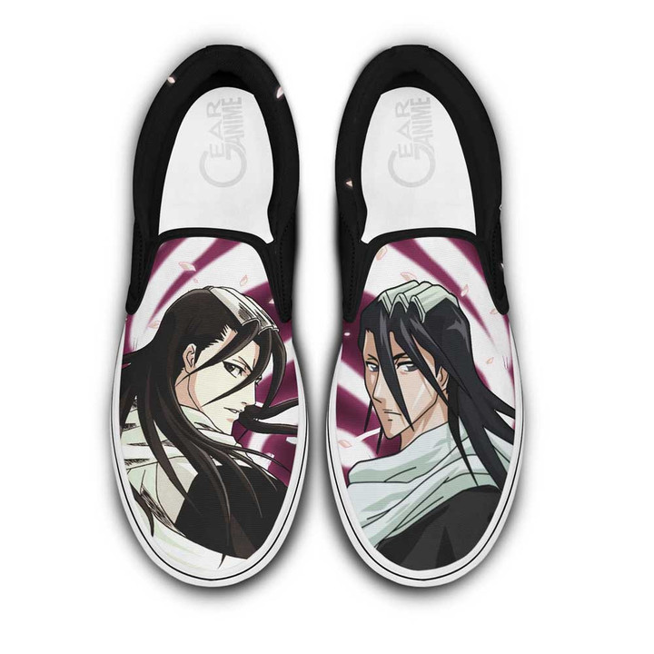Byakuya Kuchiki Slip On Sneakers Custom Anime Bleach Shoes - 1 - GearAnime