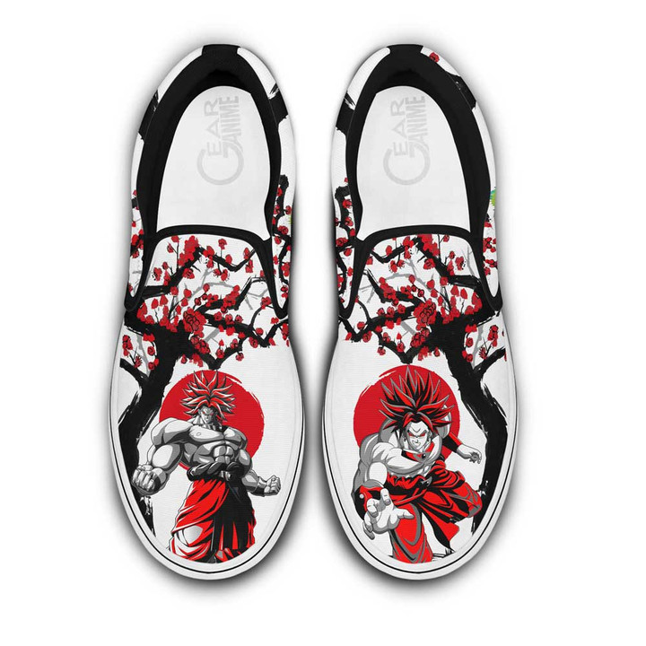 Broly Slip On Sneakers Custom Anime Dragon Ball Shoes - 1 - GearAnime
