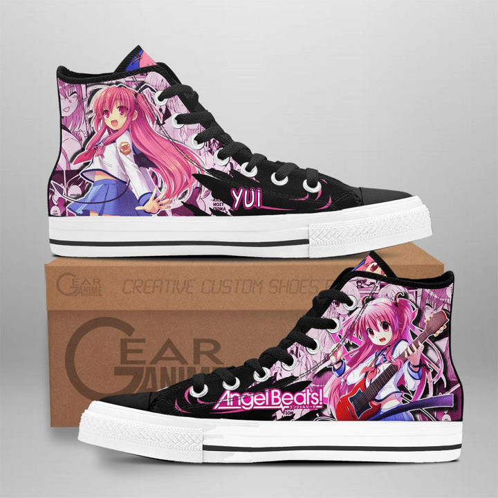 Angel Beats Yui High Top Shoes Custom Manga Anime Sneakers - 1 - GearAnime