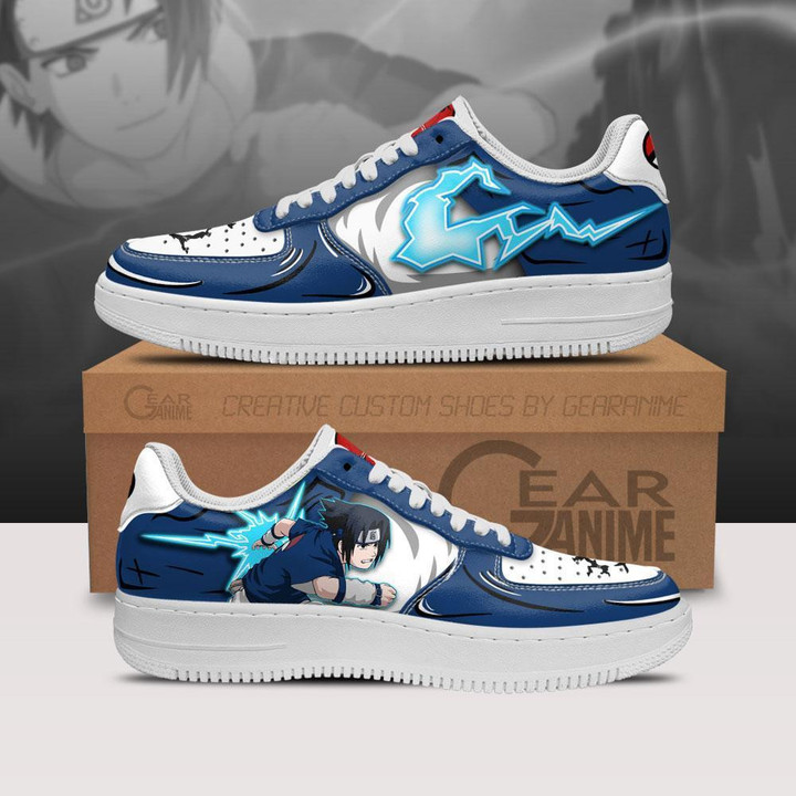 Sasuke Chidori Air Sneakers Custom Anime Shoes - 1 - GearAnime