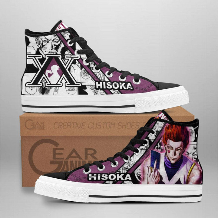 Hisoka High Top Shoes Custom Manga Anime Hunter X Hunter Sneakers - 1 - GearAnime