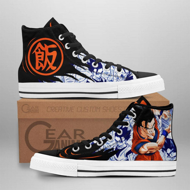 Gohan High Top Shoes Custom Manga Anime Dragon Ball Sneakers - 1 - GearAnime