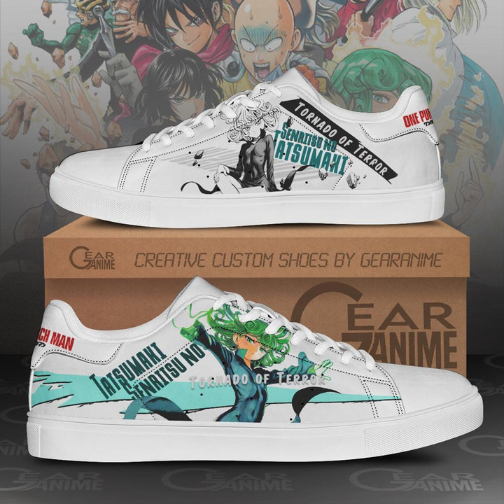Tatsumaki Skate Shoes One Punch Man Custom Anime Shoes PN11 - 1 - GearAnime