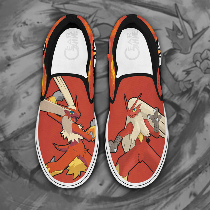Blaziken Slip On Sneakers Pokemon Custom Anime Shoes - 1 - GearAnime
