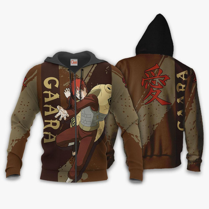 Gaara Hoodie Shirt Jacket VA12 - 1 - GearAnime