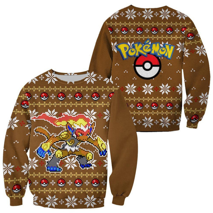 Infernape Ugly Christmas Sweater Custom Xmas Gift - 1 - GearAnime
