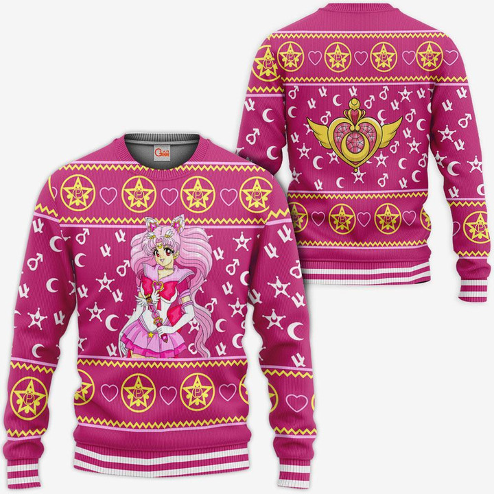 Sailor Chibiusa Ugly Christmas Sweater Sailor Moon Xmas Gifts Idea - 1 - GearAnime