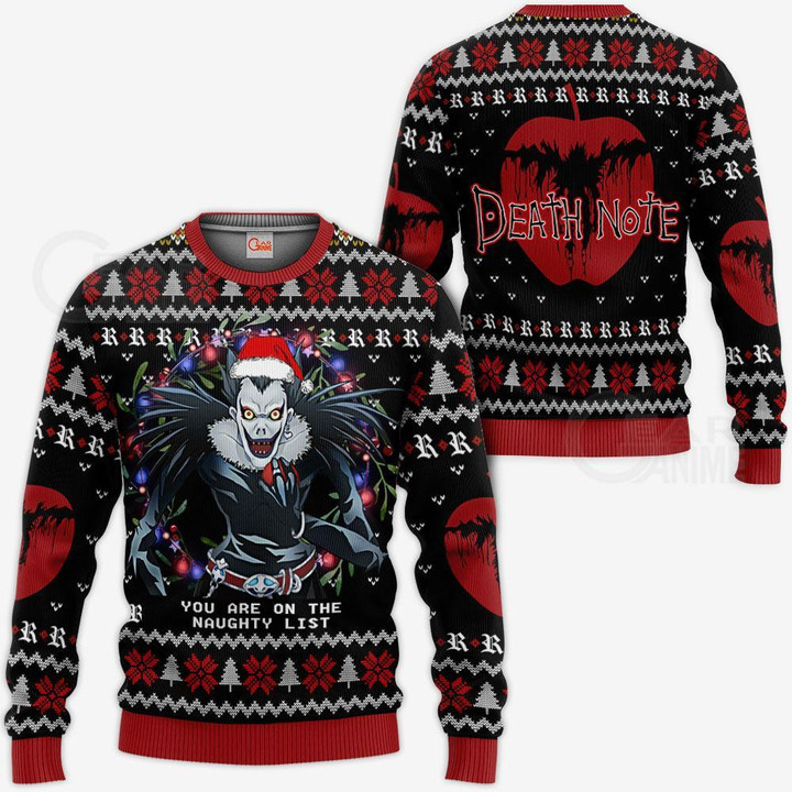 Ryuk Ugly Christmas Sweater Death Note Xmas Gift VA11 - 1 - GearAnime