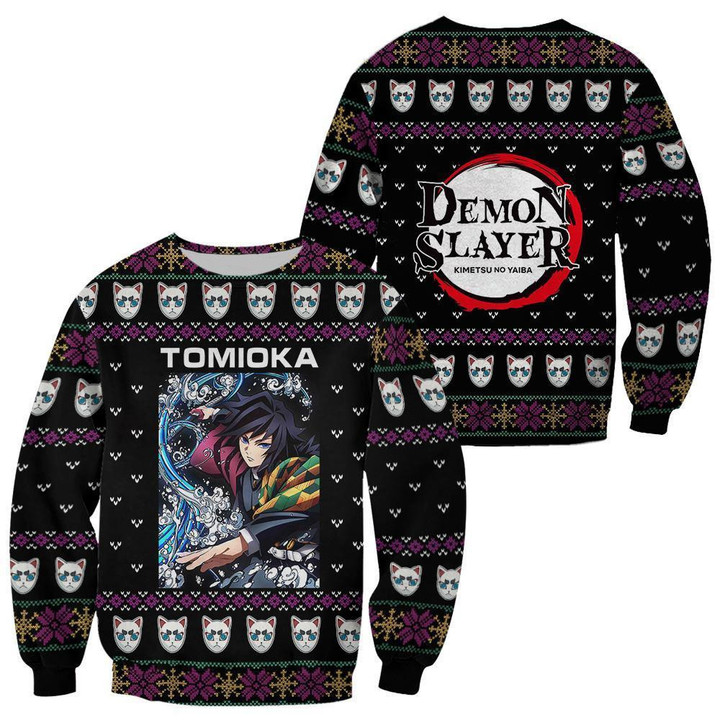 Giyu Tomioka Ugly Christmas Sweater Xmas - 1 - GearAnime