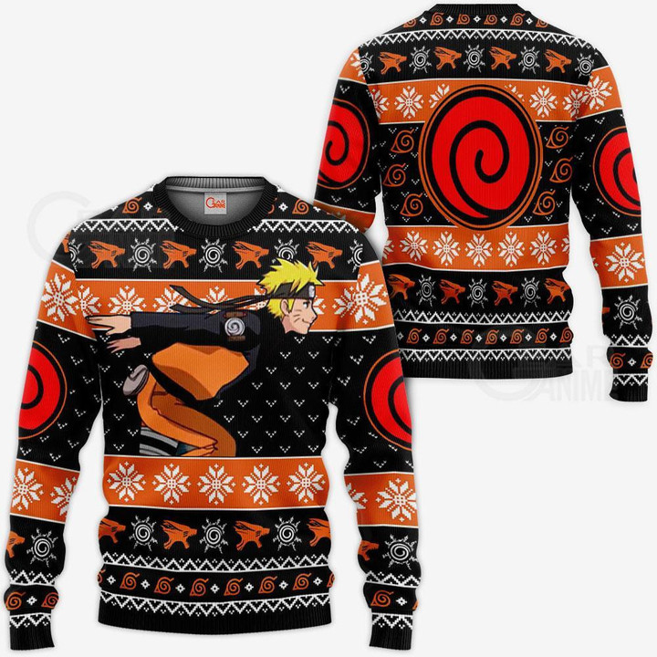 Uzumaki Running Ugly Christmas Sweater Xmas Gift VA10 - 1 - GearAnime