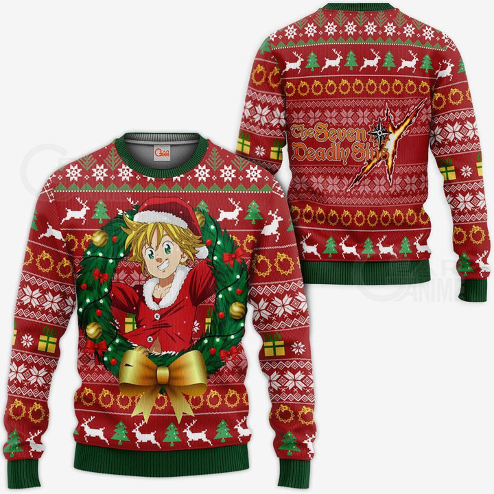 Meliodas Ugly Christmas Sweater Xmas Gift VA11 - 1 - GearAnime