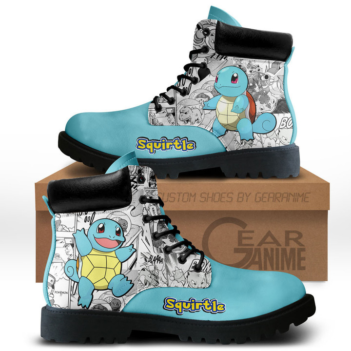 Pokemon Squirtle Boots Manga Anime Custom Shoes NTT0512Gear Anime