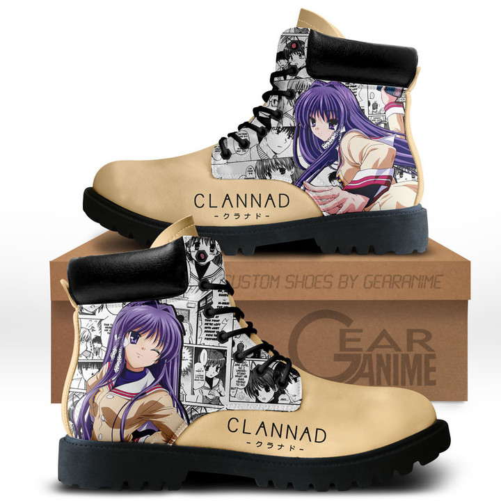 Clannad Kyou Fujibayashi Boots Manga Anime Custom Shoes NTT1912Gear Anime