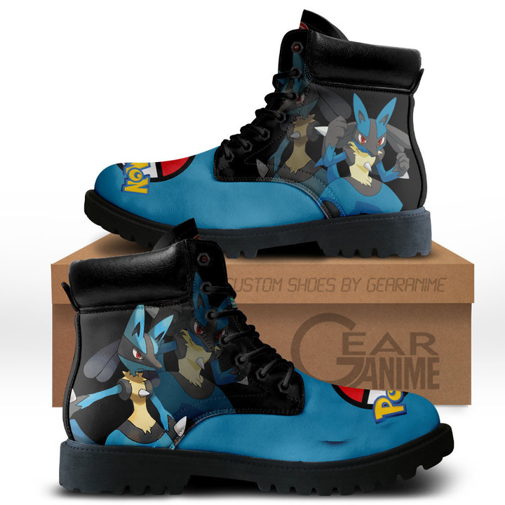 Pokemon Lucario Boots Anime Custom Shoes MV0512Gear Anime