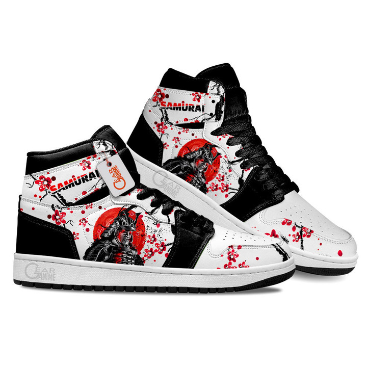 Japanese Samurai Sakura Blossom J1-Sneakers Custom Shoes PT1306 Gear Anime