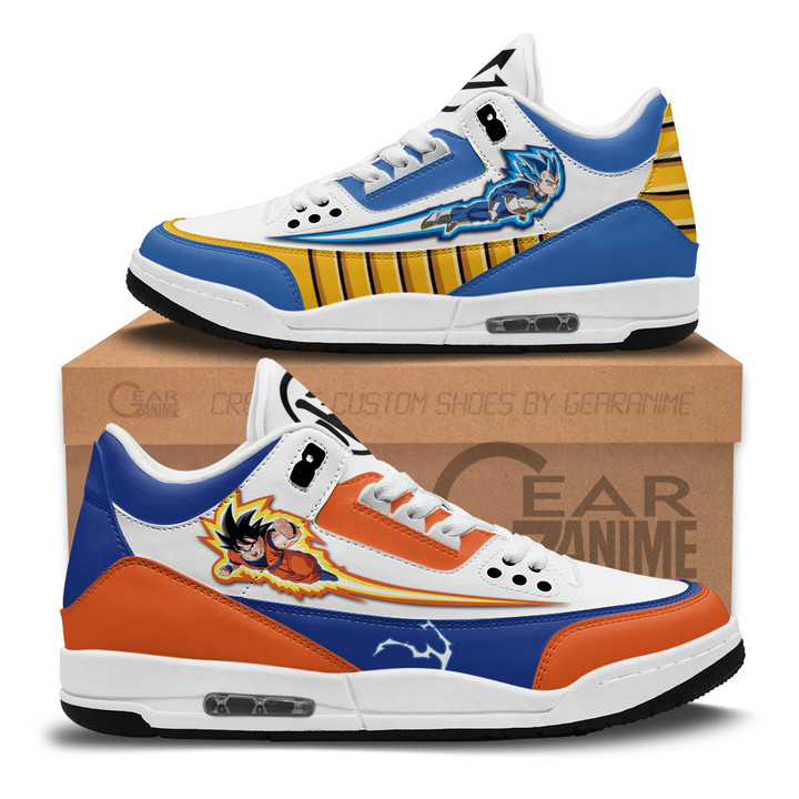 Goku and Vegeta J3 Sneakers Custom Shoes MN0906- Gear Anime