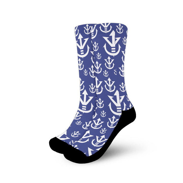 Vegeta Saiyan Royal Family Socks Symbols Pattern Custom VA0507 Gear Anime